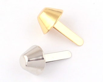 100pcs Silver/Gold Handbag Nailheads,bag feet,Purse studs,leather purse feet,bag cone feet,feet for bags-12mmx21mm