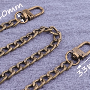 128cm Antique Bronze Purse Replacement Chains,Handbag chain,Chunky chain,Purse chain strap,Large Chain Links - 12mm×9mm