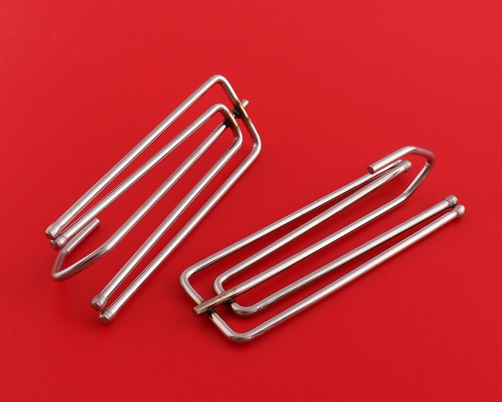Curtain Hooks, for Pencil Pleat pleat tape, Brassed, Silver Metal