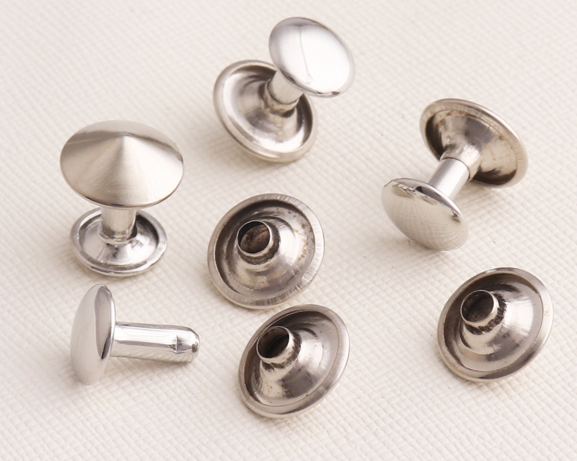 Double Cap Rivetsmetal Rivets9mm Dome Metal Rivet Stud Etsy UK
