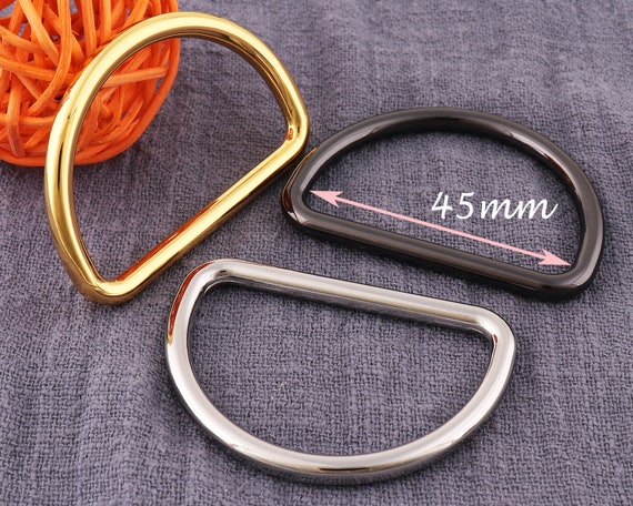 4PCS 45mm Heavy Duty D Ring D-ring , Metal D Rings,bag Purse D-rings  Buckles,seamless Metal D Ring for Hardware Bags 