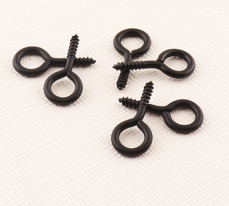 Black Mini Screw Eye Hook Bail Pinstiny Eye Screwseye Hook Etsy
