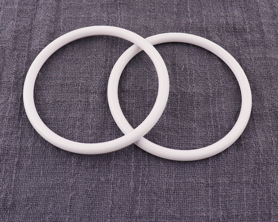 White Round Ring, Purse Ring,50mm Handbag O Ring, 6pcs Strap O Ring