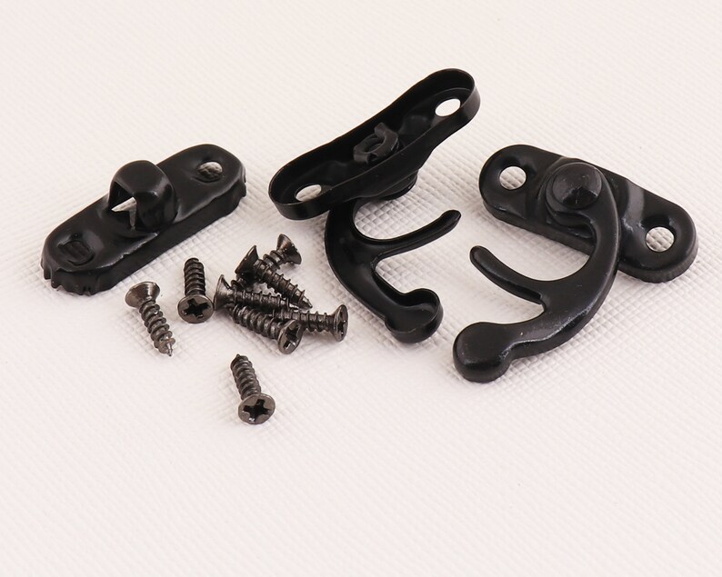 Black Ox Horn Locks 26mm Swing Oxhorn Latches12sets Ox Horn Etsy