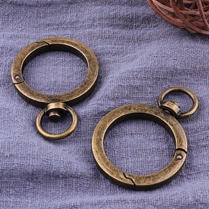 4pcs 10mm  Round lobster clasp,bronze swivel snap,Antique Brass swivel hook,Lobster Hook,key ring clasp，Lobster Swivel Clasps