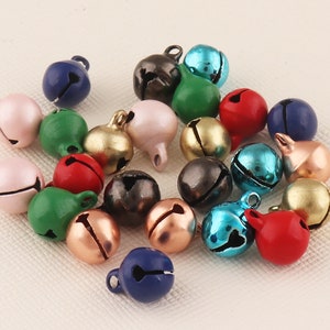 Christmas bells,Jingle bells,Red/Green/Pale pink/Royal blue/Blue/Rose Gold/Light Gold/Black Miniature bells,Craft bells,Thanksgiving Gift