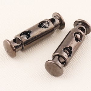 Spring cord lock, 12pcs Cord locks, Cord clasp,5mm Cord end,Metal cord,Macrame cord,Cord stopper,Leather cord clasp