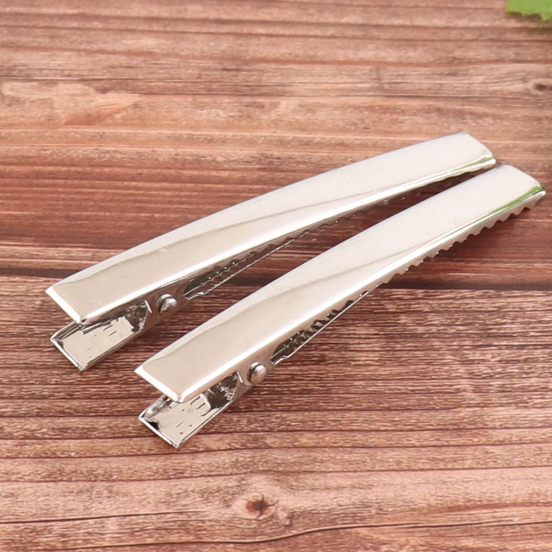 20 pcs Silver Metal Alligator Clips,Blank Alligator Clips,Alligator Clips Bows,Hair Accessory Blanks,Hair Clip Accessories