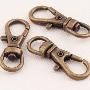 10 Fermoirs Homard Pivotants RETON - Alliage Zinc 13mm - Pour Sacs, Laisses, DIY