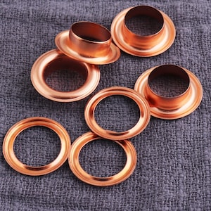 100set Rose gold Eyelet Grommets with washer, 10mmx6mm  Metal eyelets For Bead Cores Clothes Leather