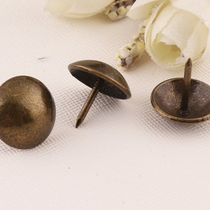 Small Tiny Round Dome Head Upholstery Thumb Tack Nail Screw Pin Bronze  Brass Gold Silver Iron Furniture Decor Hardware Door Sofa Couch 