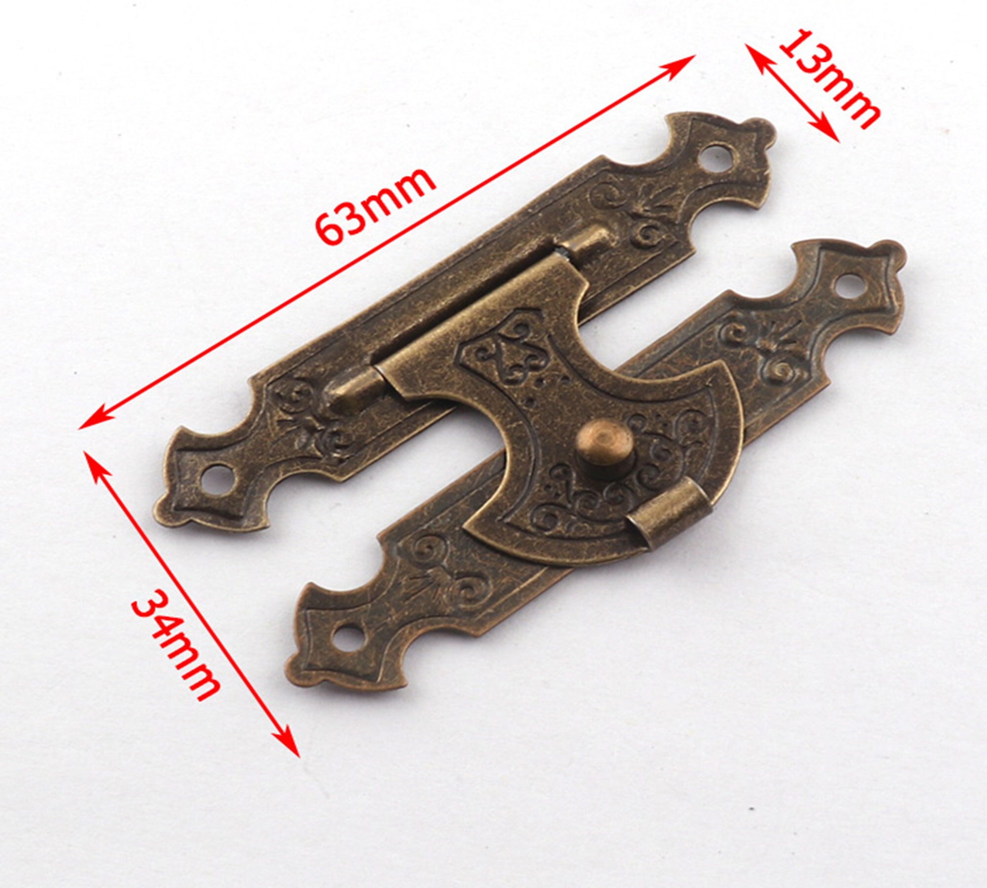 Metal Jewelry Box Old Chinese Small Lock,plug Key Padlock