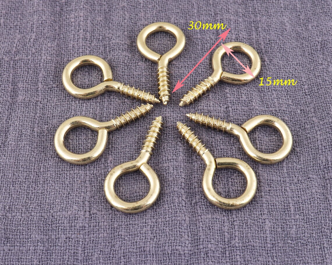Gold Screw Eye Bails 50pcs Eye Loops Screws15mm Small Screw Etsy