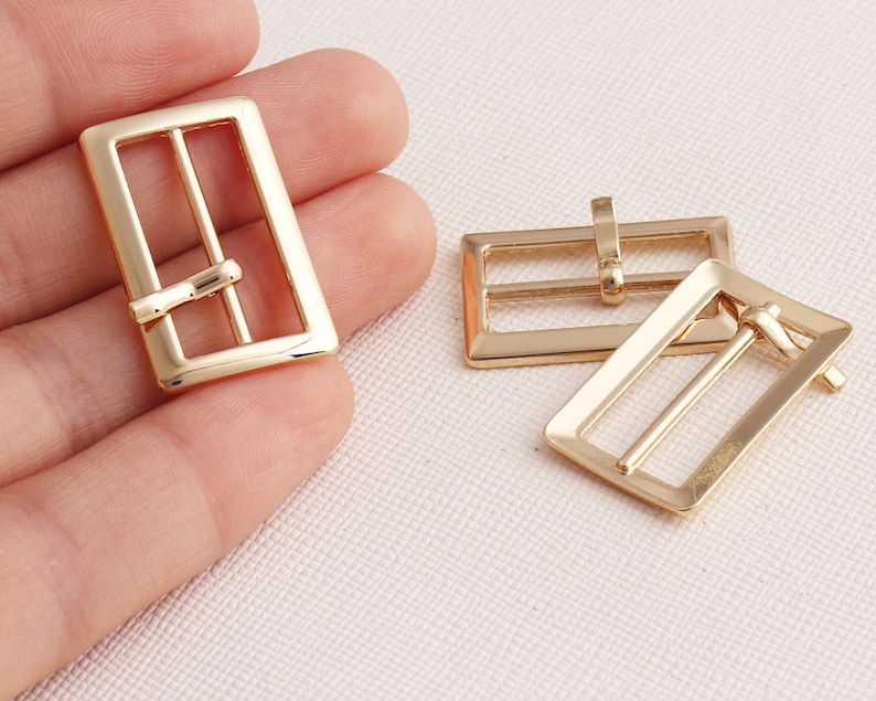 Square Roller Pin BuckleSquared Small shoes belts pin buckleBags Purse Belt Strap Slider Buckles-25mmx20mm*24pcs