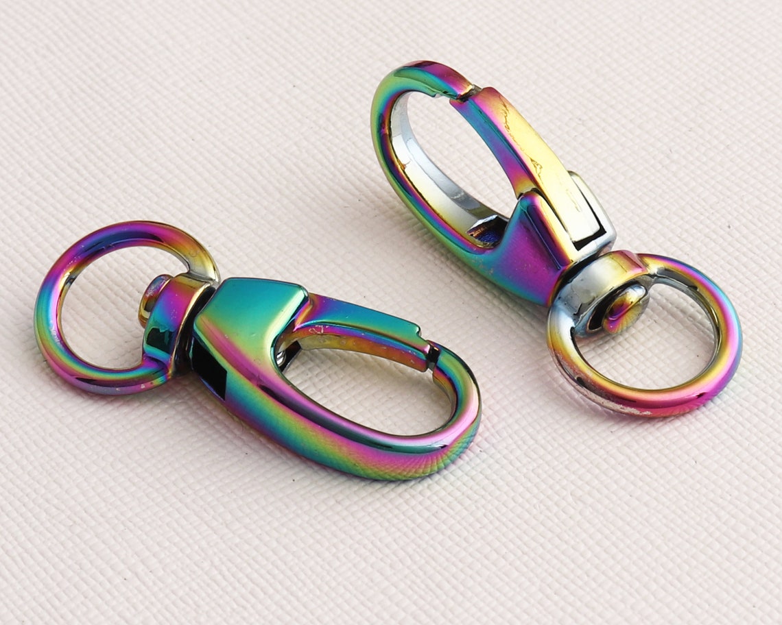 Rainbow Lobster Clasps Claw Claspsswivel Lobster Clasps39mm Etsy