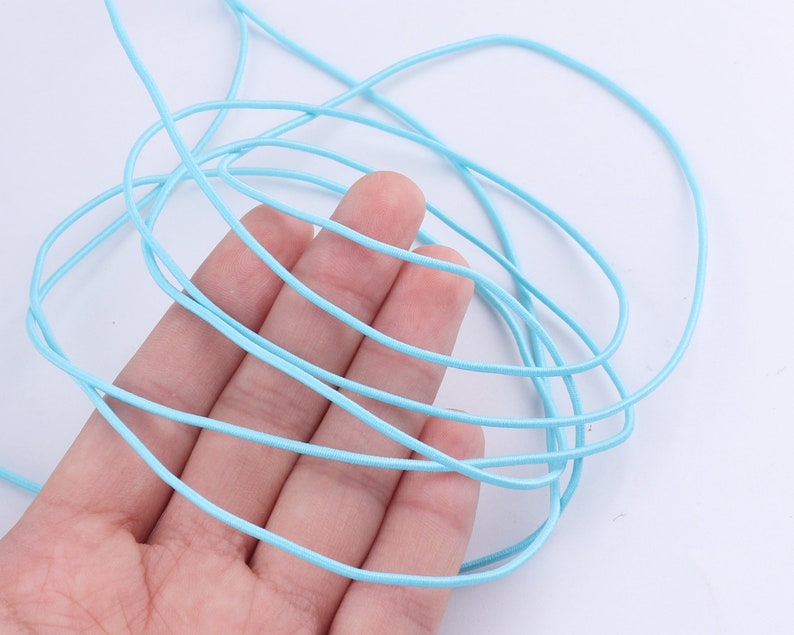 30Y Blue Elastic Cord 1.5mm Stretchy rope,Handmade DIY supplies,Eye mask elastic bands,Sewing supplies elastic bands