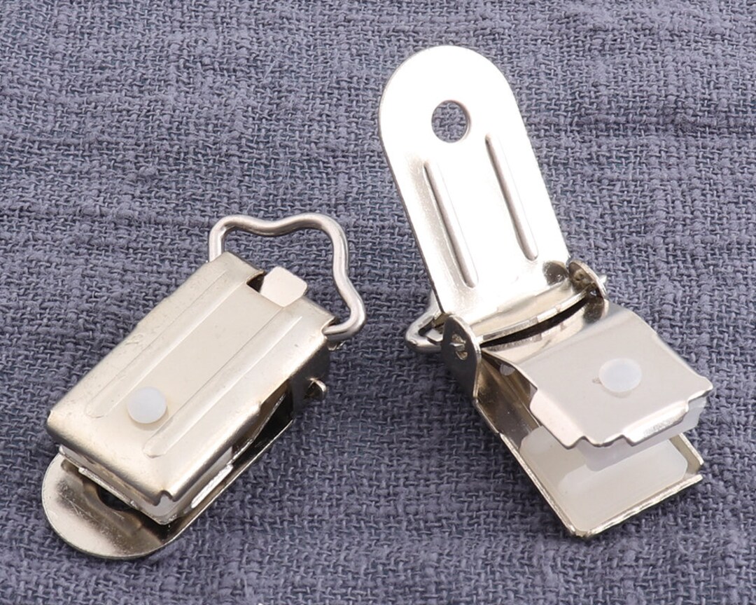 10pcs 16mm Silver Metal Pacifier Clip,suspender Clips,bib Clips,mitten