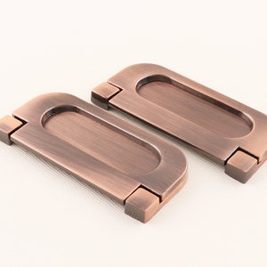 Red Copper dresser pulls,Cabinet door pulls,New Chinese Pull Handles,34mm Drawer pulls,Handle pull,Box pull