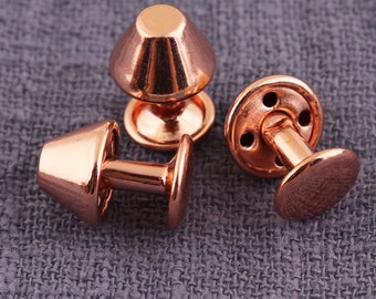 10mm 50pcs Rivet single-sided rivets, Round-pointed rivets, Round square nails, Pointed bucket rivets, Clothing decorative rivets.