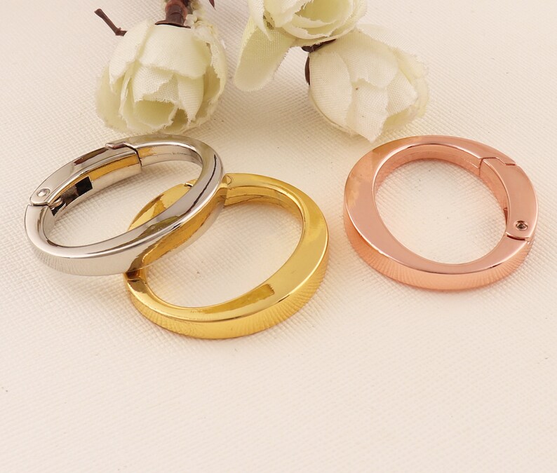 SilverGoldRose Gold O-Ring for Bag,Metal rings,Purse strap rings,Purse ring,O rings,Spring clasp,Round ring