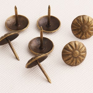 Upholstery Nails,Decorative tacks, Furniture nails,Upholstery tacks,Thumb Tacks,Sofa tacks,Chair tacks-11mmx13mm*100pcs