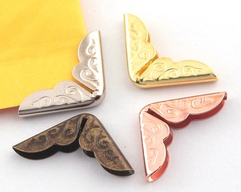 Silver/Gold/Rose gold/Bronze Corner protector,Decorative corner,14mm Jewelry box corner,Box corner,Metal corner,Protective corners