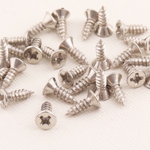 Parafusos de madeira/parafusos decorativos de cabeça cruzada/parafusos de madeira prateados/parafusos de drywall/parafusos de bolso-10mm ** 150 peças