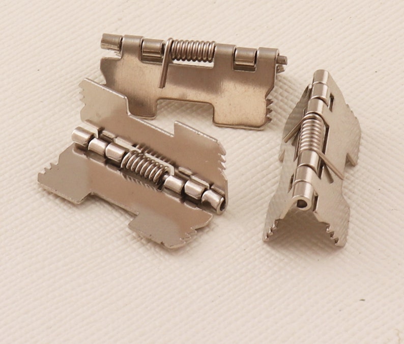 Silver Automatic Closed Spring Hinge 50pcs Jewelry Box Etsy