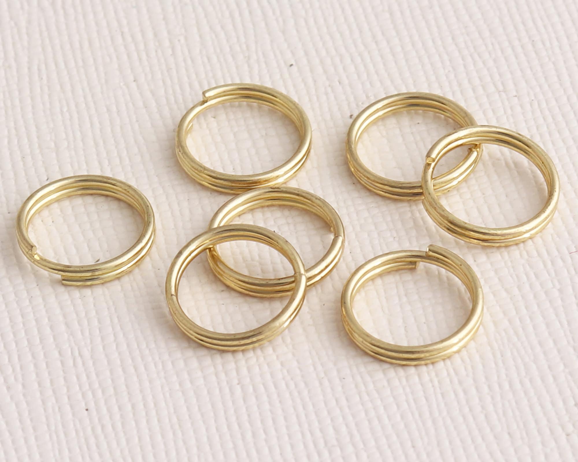 Light Gold Key Ringssplit Ring for Keychainssmall Round Etsy UK
