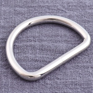 Silver Metal D-Rings，Dee Rings,bag strap ring,Belt Buckle,Purse Loop,D rings buckles for bag - 1-1/2&quot; (40mm)