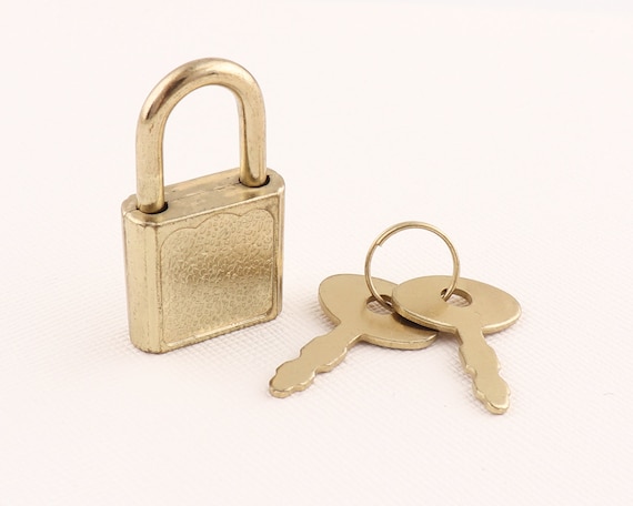 Pad Lock Purse Lock Charm With Key,light Gold Rectangular Padlock