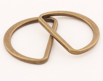 Metalen messing D-ringen voor riemgesp/tas/portemonnee, metalen D-ringen Dee-ringen, 35 mm D-ringen singelband en leer-4 stuks