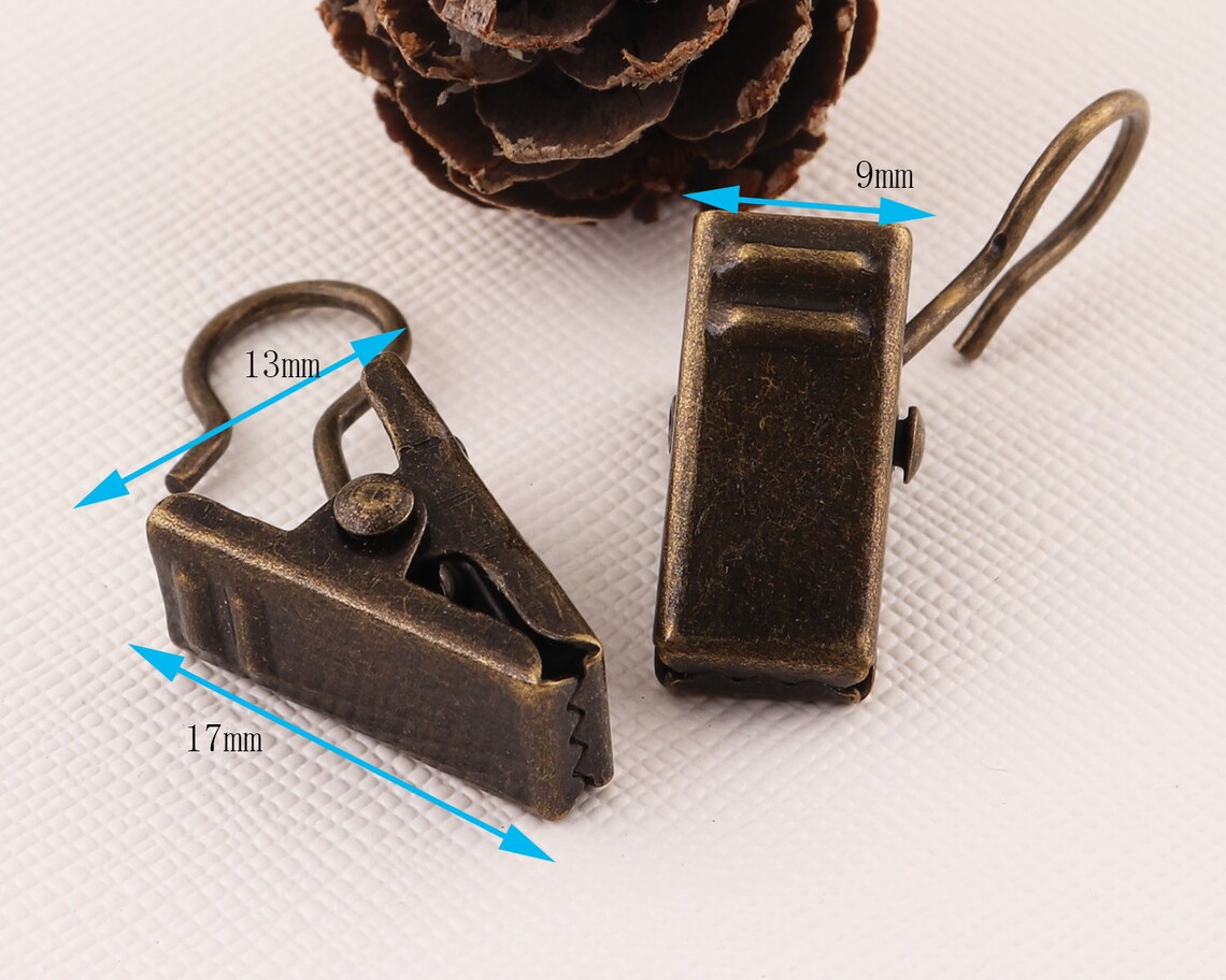 Bronze Curtain Clip Alligator Clips 30pcs Suspender Clip Etsy