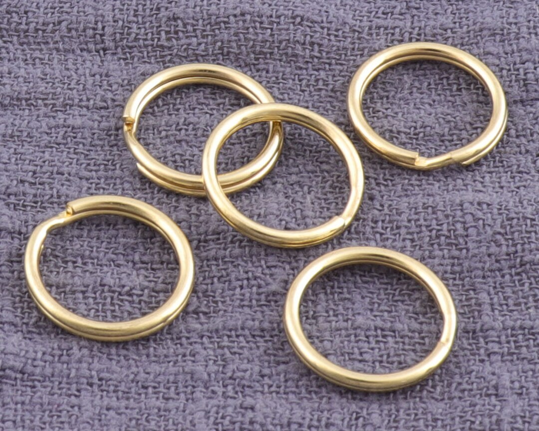 100pcs Gold Round Split Ringssplit Key Ringdouble Loop Jump Ringsdouble ...