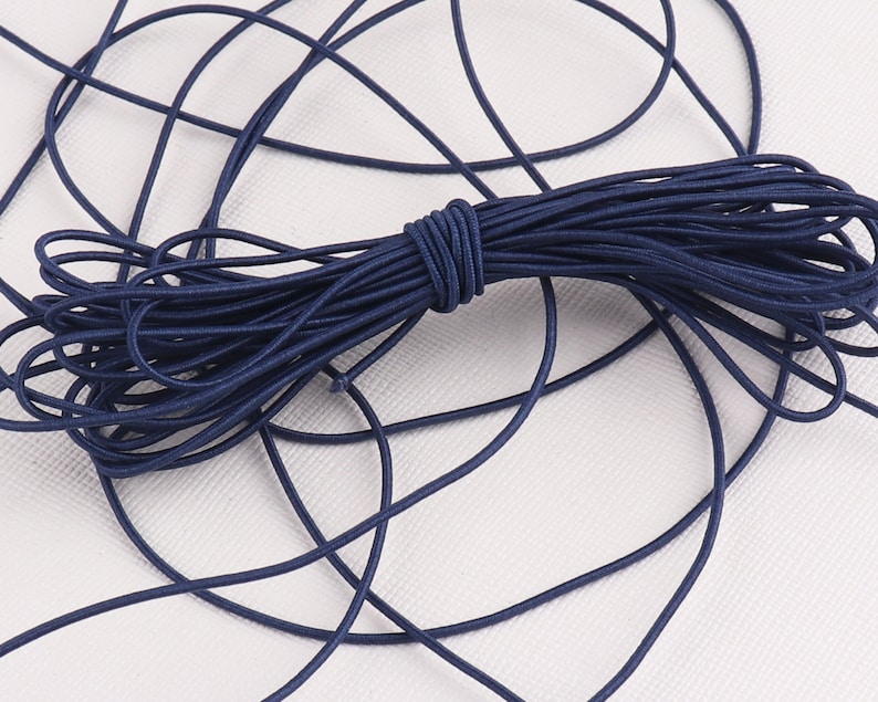 30Yards 1mm Elastic Mask Strap White Earloop Cord Ear Tie Rope Handmade String for Mask Sewing,Replacement Elastic rope
