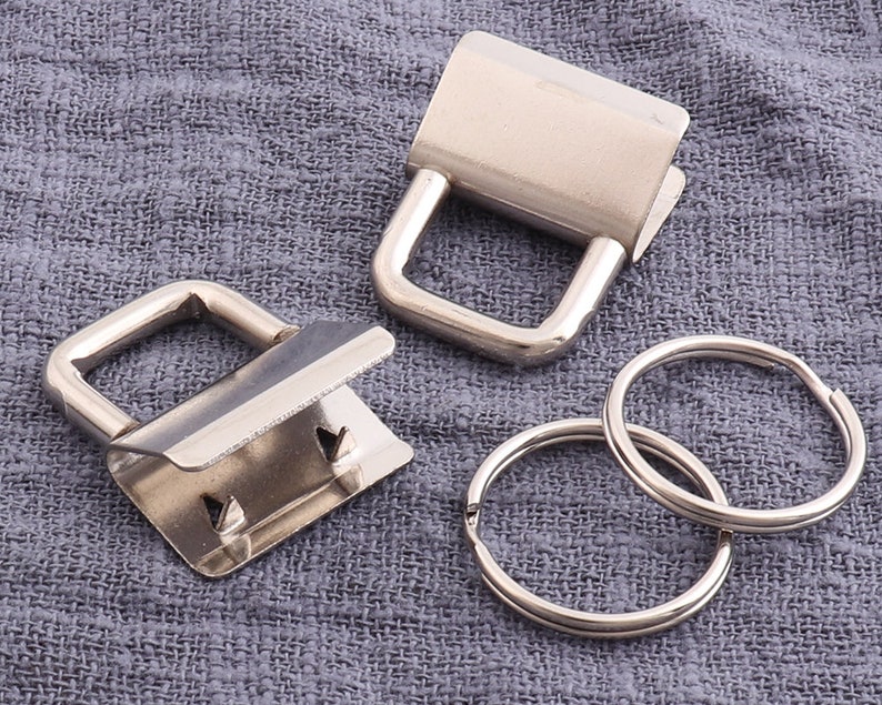10sets Silver Key Fob Hardware With Key Rings Sets wristlet Etsy
