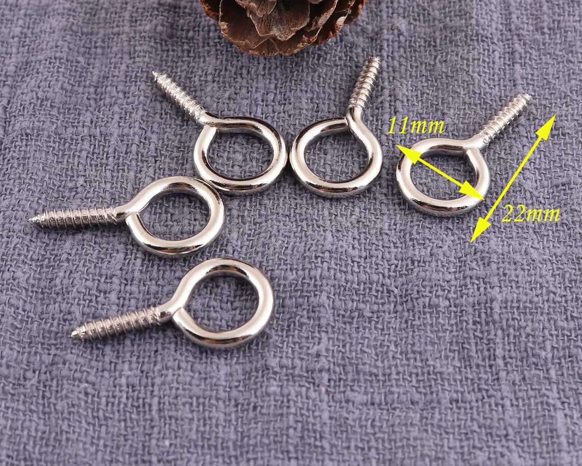 Plated Screw Eye Hook 100pcs Mini Screw Eye Hook Bail Pins Etsy