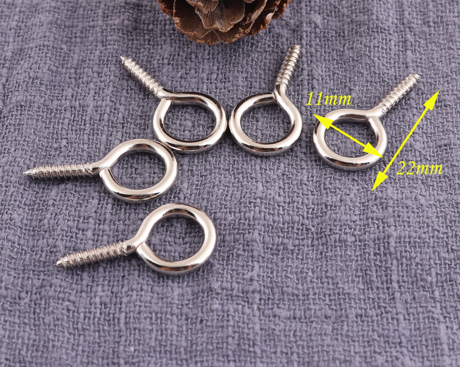 Plated Screw Eye Hook 100pcs Mini Screw Eye Hook Bail Pins Etsy