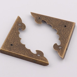 12PCS bronze box Corner Protection, vintage jewelry box corner,corner protector,Corner Decoration,metal bracket -  1-1/2&quot; (40mm)