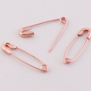 50pcs Rose Gold Safety Pin,sewing Safety Pins,decorative pins ,Garment Pins,Kilt Pin,brooch pins,Locking Stitch Markers - 3/4&quot;（20mm）