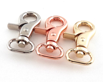 JCBIZ 24Pcs Gouden Sleutelhanger Met Draaibare Haak En Kreeft Sluiting Metalen Diy Sleutelhangers Accessoires Sleutelhanger Opknoping Gesp Sleutelhanger Split Ring