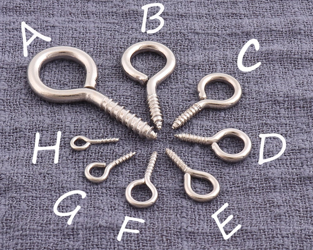 100pcs/lot Mini Eye Screw Hooks Eyelet Clasps Pendant Hook Jewelry