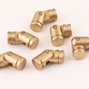 Light Gold box hinges, 12mm Small hinges, 12pcs Vintage hinges , Jewelry box hinges,  Column hinge, Door hinge, Hidden hinges