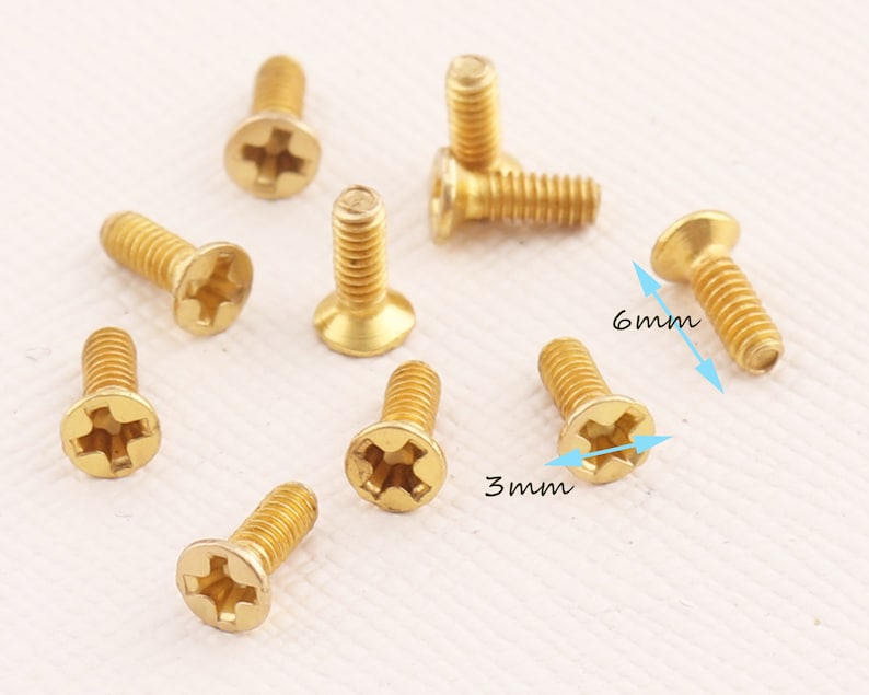 Gold Flat Round Head Bugle Tapping Screw Belt Tip Buckle Mini Etsy