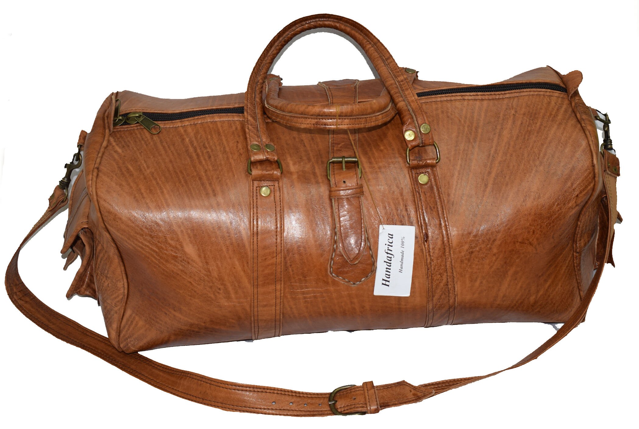 vintage leather weekend bag