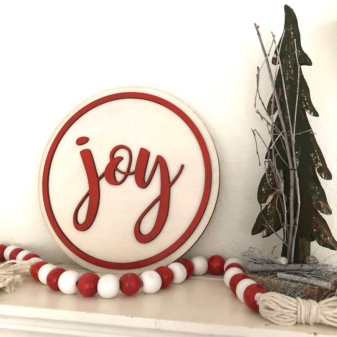Joy sign wood round 12 inch Etsy