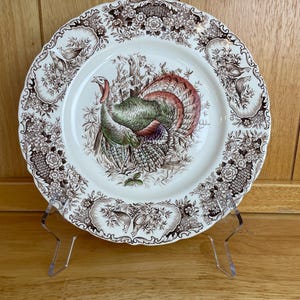 Johnson Brothers Wild Turkeys Native American Dinner Plate