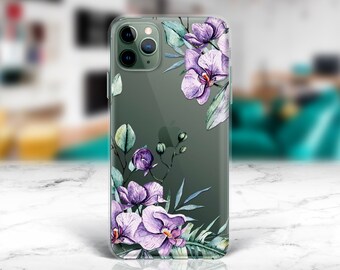 iPhone 14 Plus Case iPhone 13 Pro Max Purple Orchid Case Samsung Note 20 Ultra Case iPhone SE 2022 Case Floral Samsung S23 Case Samsung S21