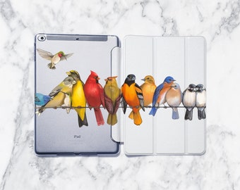 Cute Birds Case for iPad 10.2 iPad Pro 12.9 Case iPad Air 2 Cover Hummingbird iPad Pro 9.7 Smart Case iPad 10.2 Case iPad 2018 Case iPad 9.7