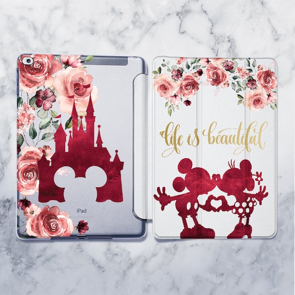 iPad 11 inch Case Mouse Love iPad Pro 11 Case iPad Case 10.2 7th generation Romantic Gift iPad Mini 6 Case 10.5 Floral Castle 2 iPad 2019